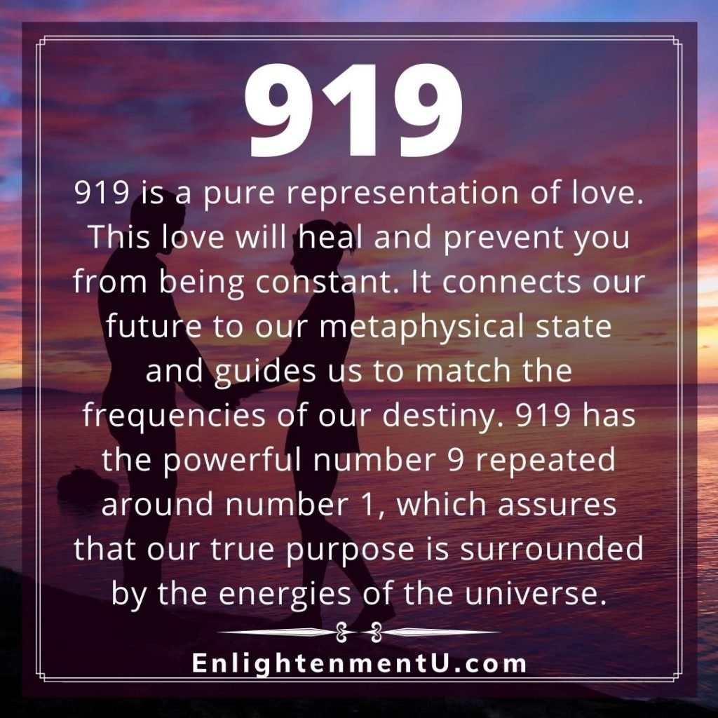 Meaning of 919 Angel Number.