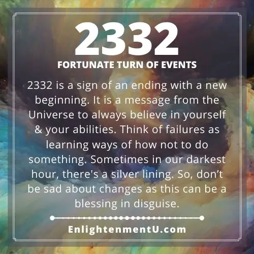 2332 Angel Number Fortunate Turn Of Events Seeing 2332 Meaning