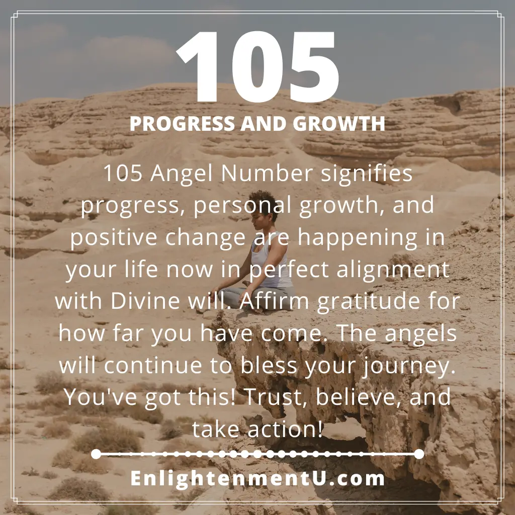 Seeing 105 Angel Number Meaning