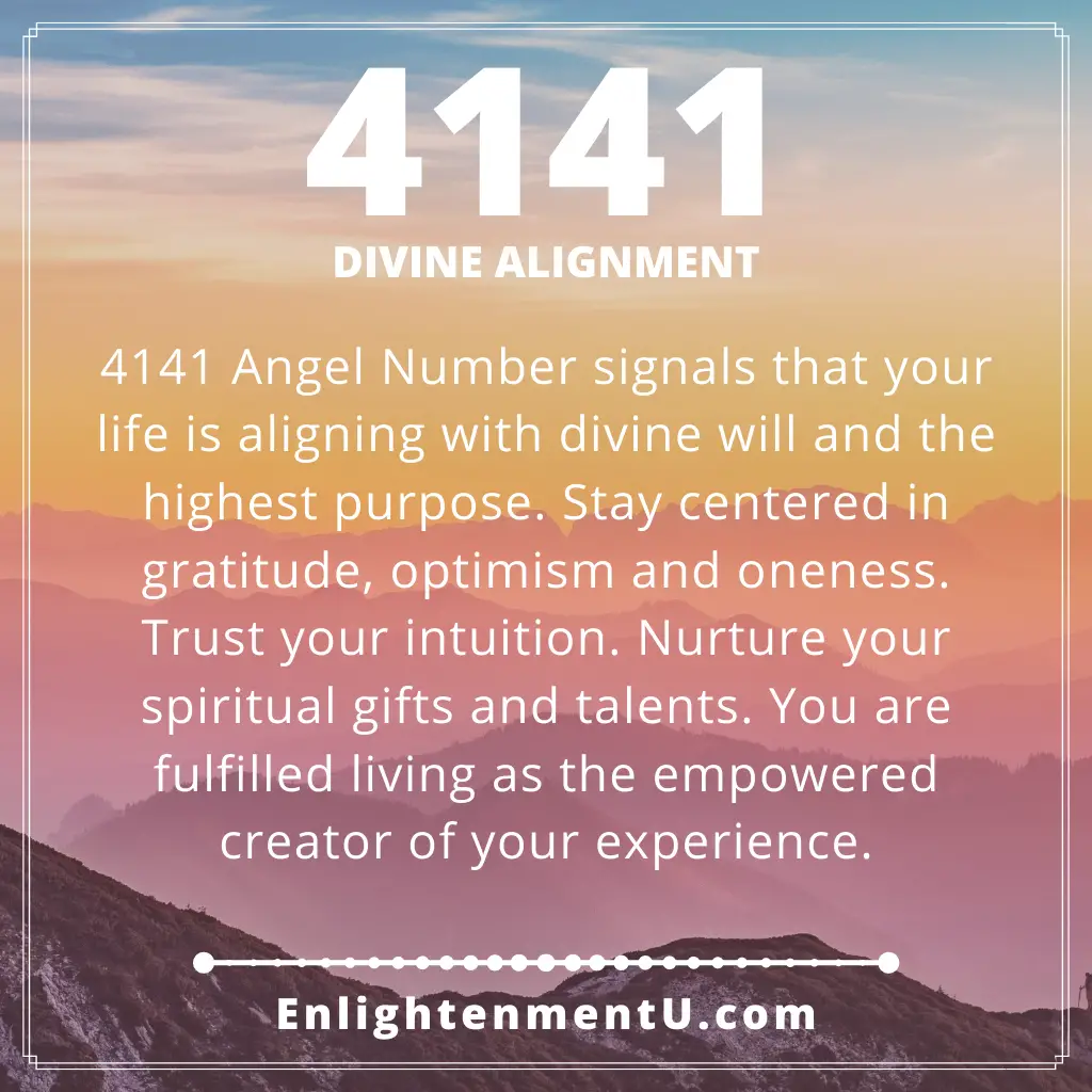 Seeing 4141 Angel Number Meaning