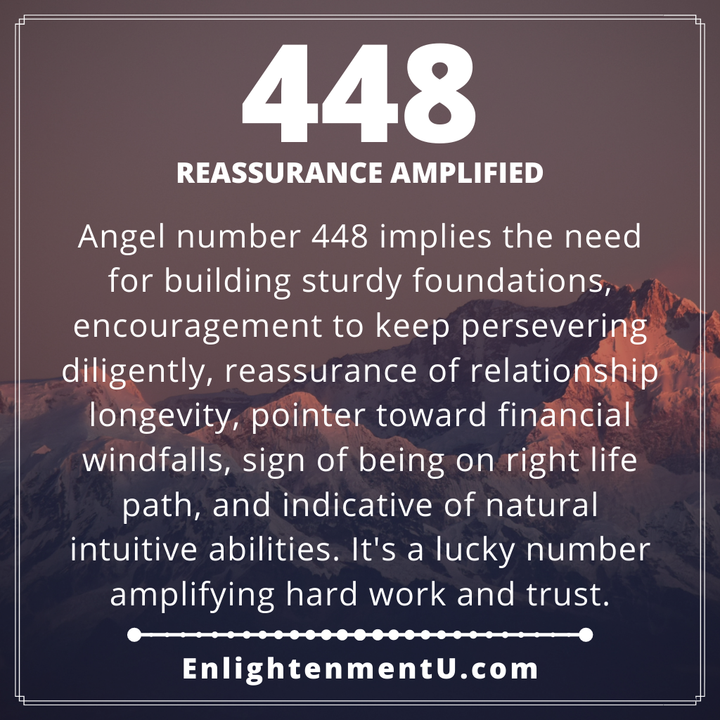 Seeing 448 Angel Number Meaning