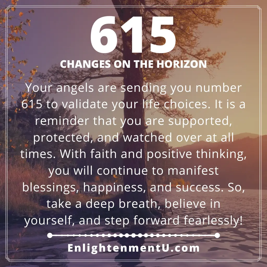 Seeing 615 Angel Number Meaning