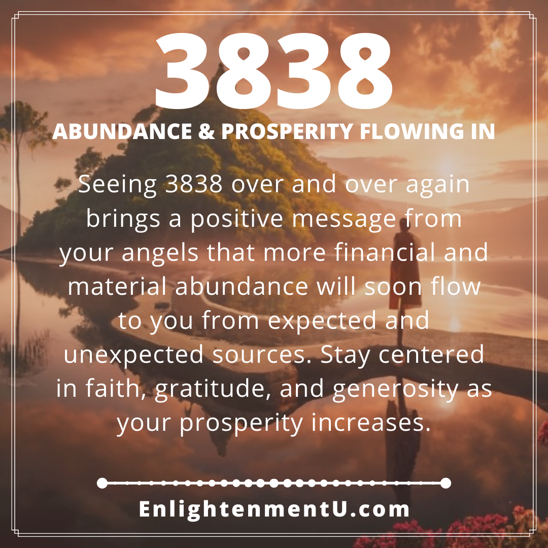 Seeing 3838 Angel Number - Meaning In Love, Life, Money & More