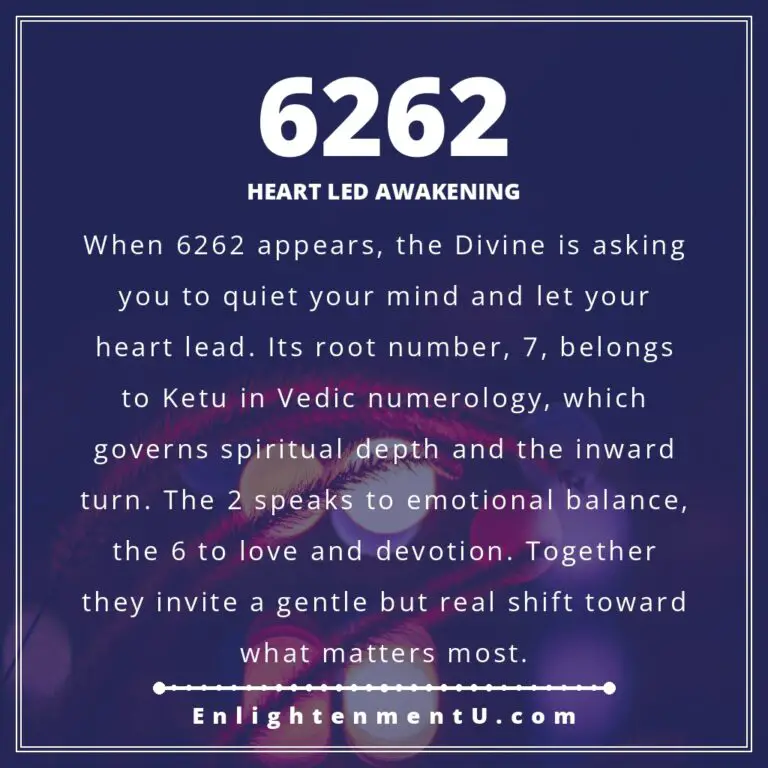 Read more about the article 6262 Angel Number Meaning: Heart Led Awakening & Vedic Insight