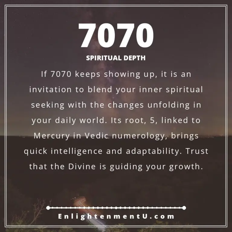Read more about the article 7070 Angel Number Meaning: Love, Money & Vedic Insight