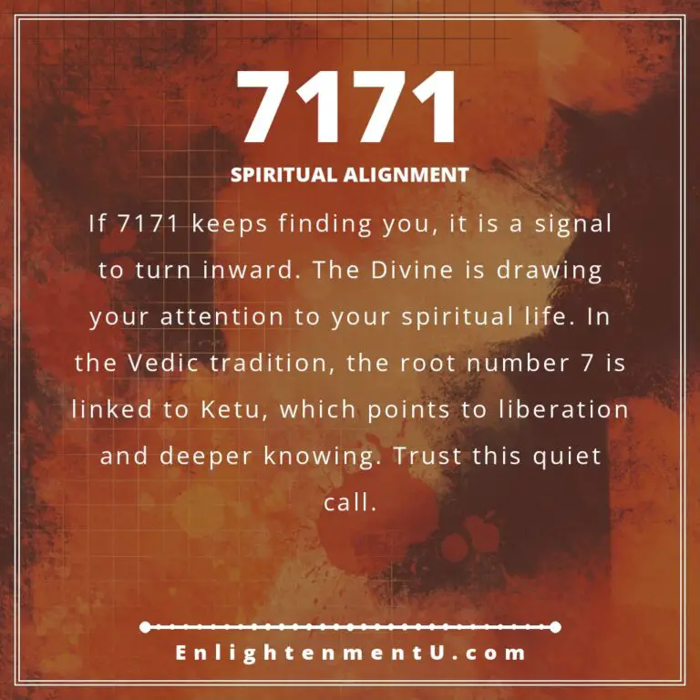 Read more about the article 7171 Angel Number Meaning: Love, Money & Vedic Insight
