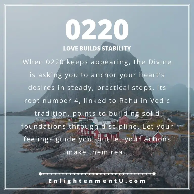 Read more about the article 0220 Angel Number Meaning: Love, Stability & Vedic Insight