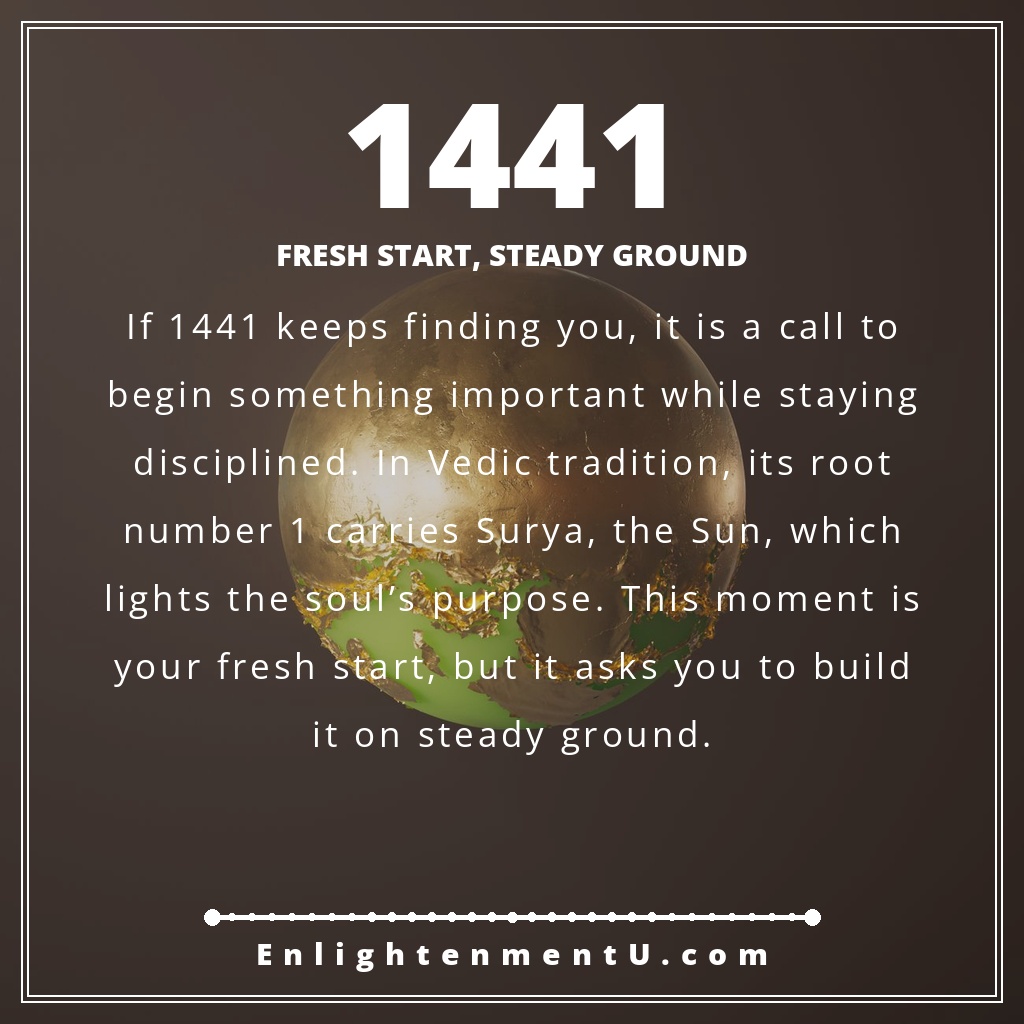 Meaning of seeing 1441 angel number