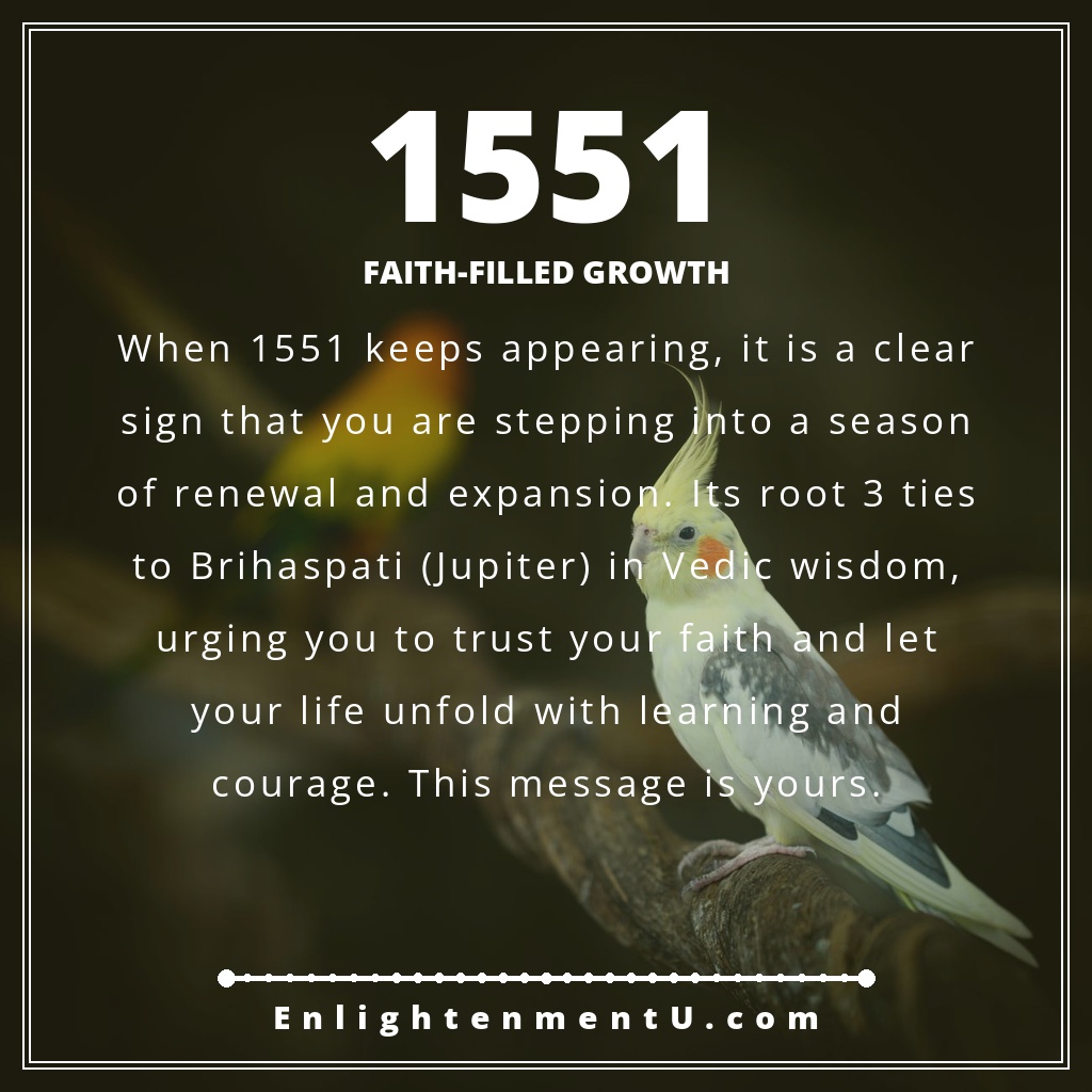 Meaning of seeing 1551 angel number
