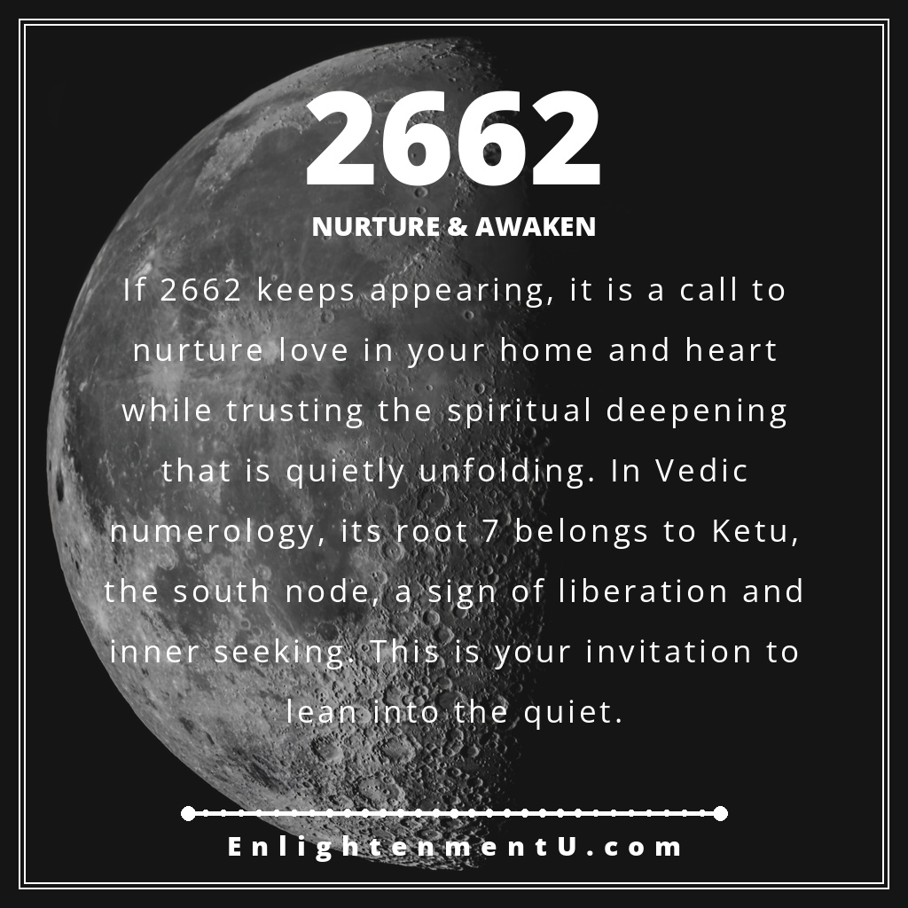 Meaning of seeing 2662 angel number