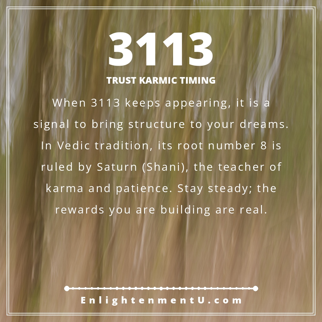 Meaning of seeing 3113 angel number