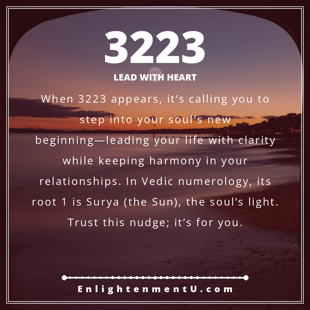Meaning of seeing 3223 angel number