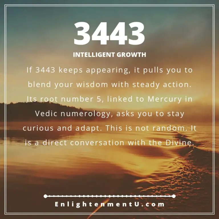 Read more about the article 3443 Angel Number Meaning: Love, Money & Vedic Insight