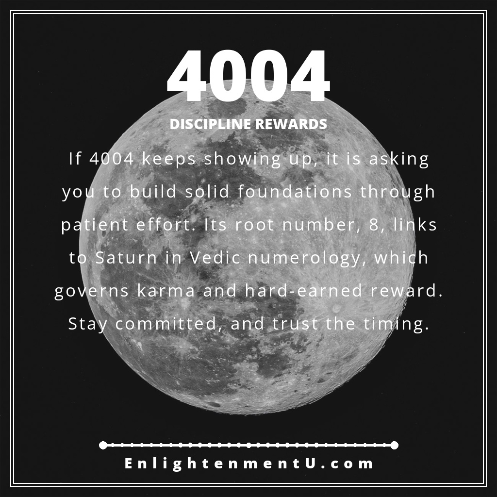 Meaning of seeing 4004 angel number