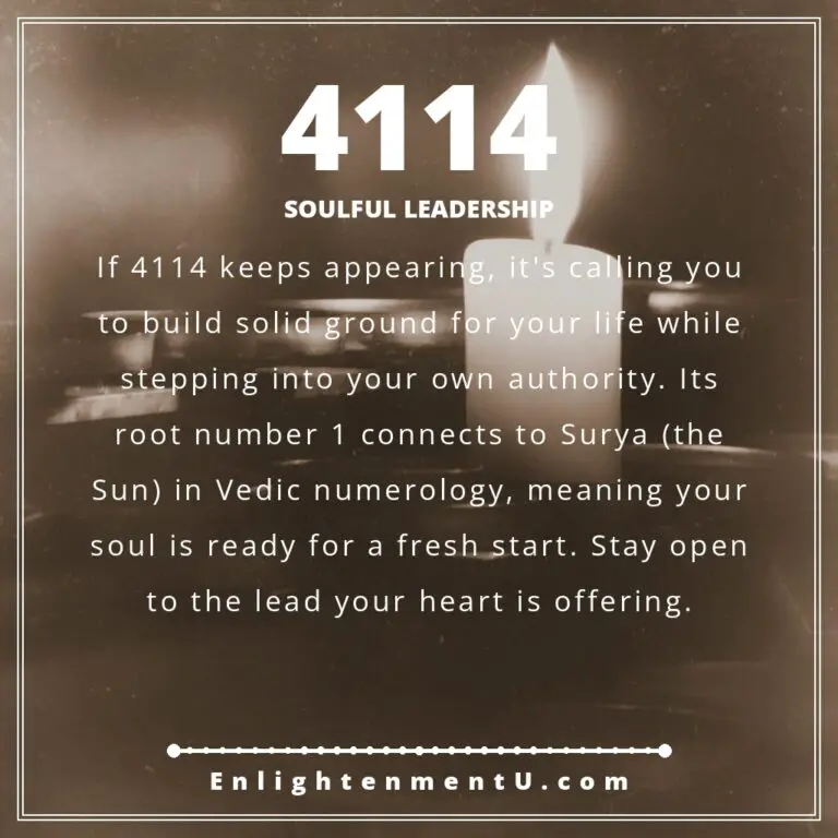 Read more about the article 4114 Angel Number Meaning: Love, Money & Vedic Insight