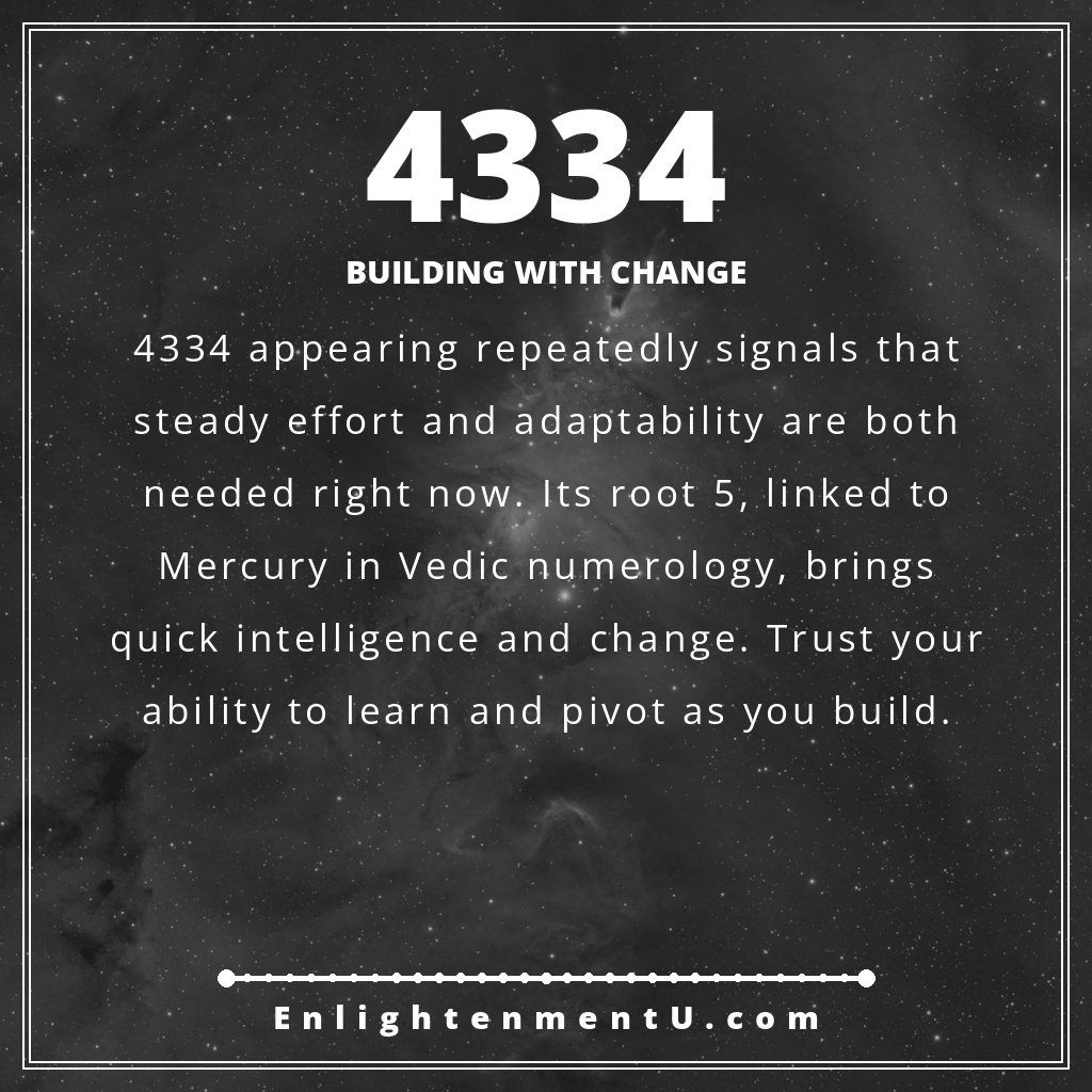 Meaning of seeing 4334 angel number