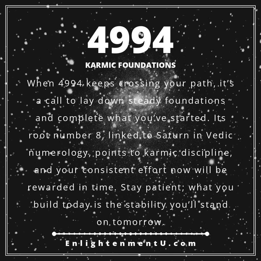Значение чиÑла ангелов 4994
