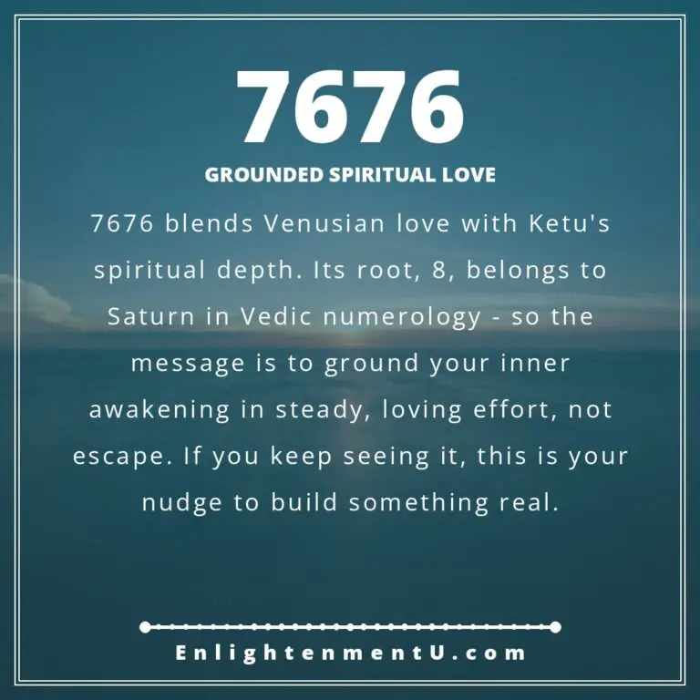 Read more about the article 7676 Angel Number Meaning: Love, Money & Vedic Insight