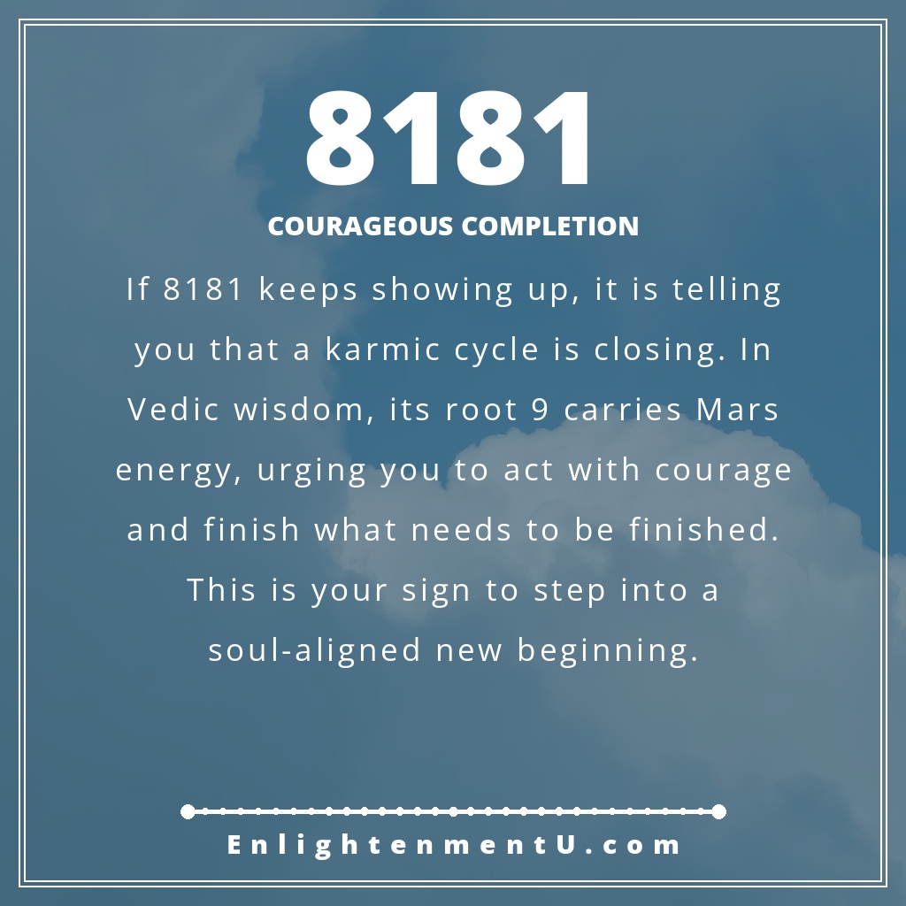 Meaning of seeing 8181 angel number