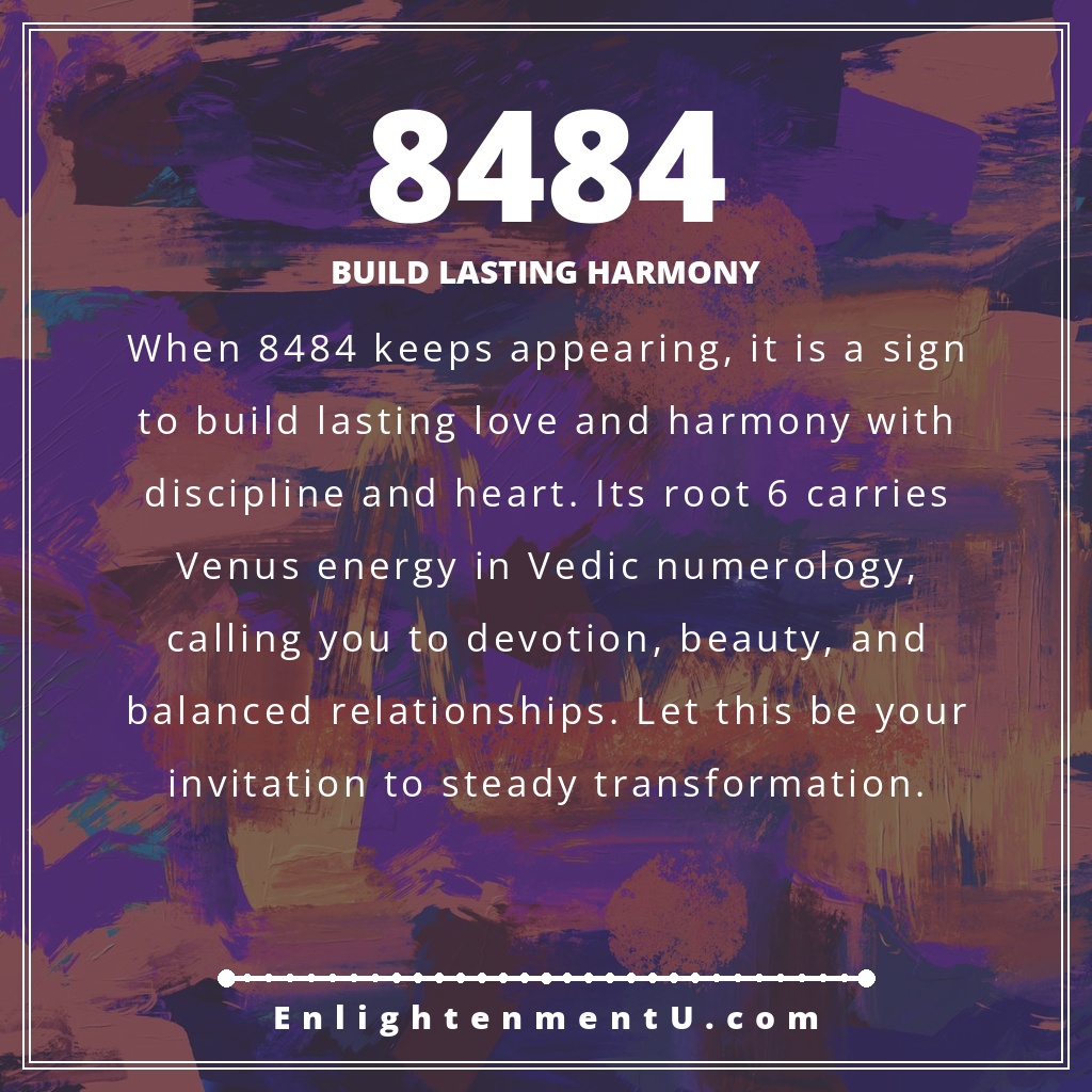 Meaning of seeing 8484 angel number