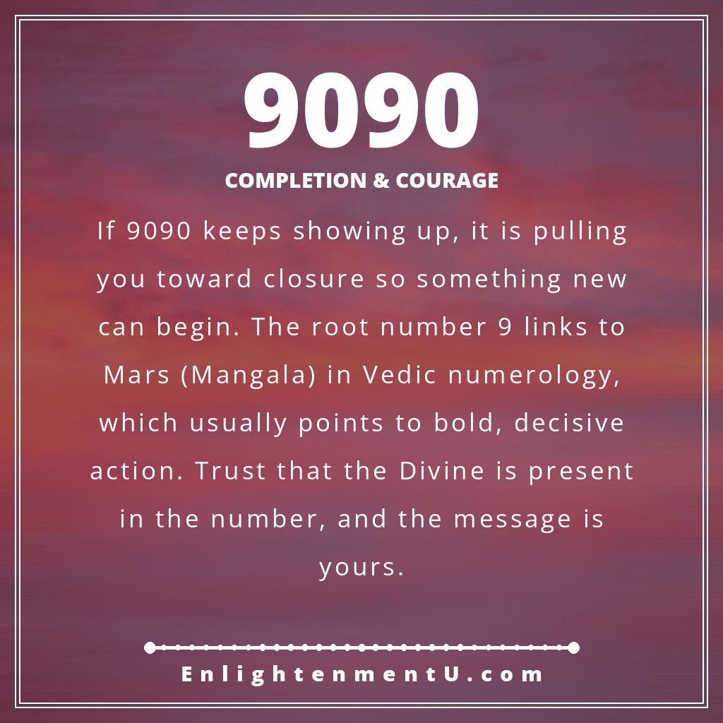 Meaning of seeing 9090 angel number