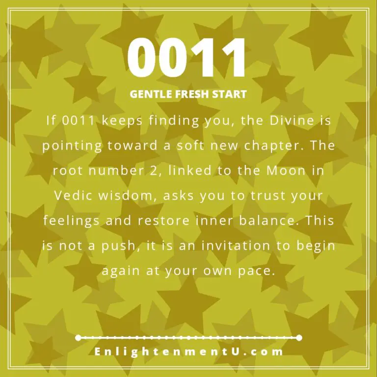 Read more about the article 0011 Angel Number Meaning: Love, Money & Vedic Insight