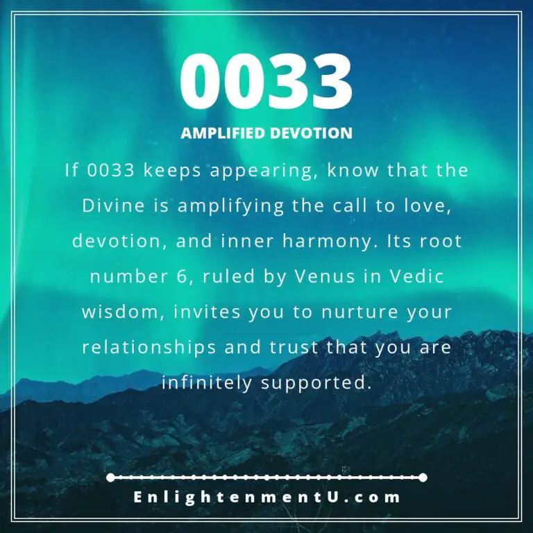 Read more about the article 0033 Angel Number Meaning: Love, Harmony & Vedic Wisdom