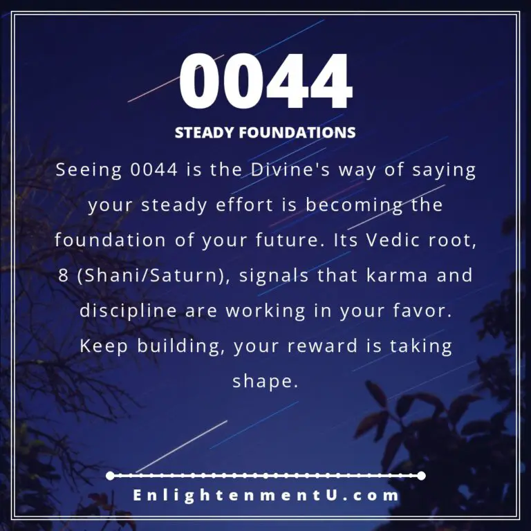 Read more about the article 0044 Angel Number Meaning: Love, Money & Vedic Insight