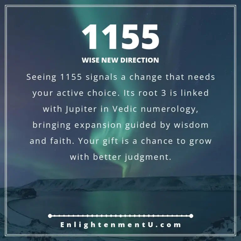 Read more about the article 1155 Angel Number Meaning: Love, Change & Vedic Insight