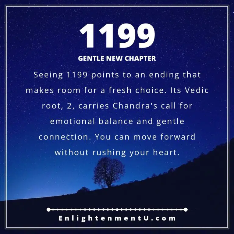 Read more about the article 1199 Angel Number Meaning: Love, Money & Vedic Insight