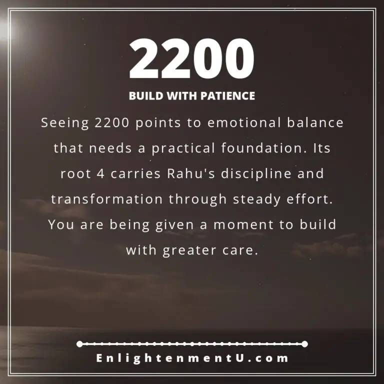 Read more about the article 2200 Angel Number Meaning: Love, Money & Vedic Insight