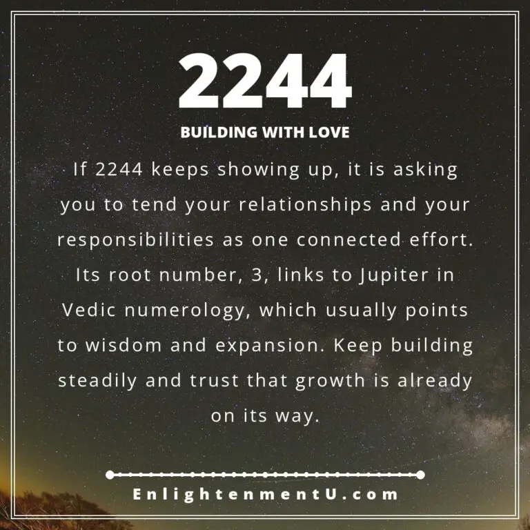 Read more about the article Significato del numero angelico 2244: amore, denaro e visione vedica