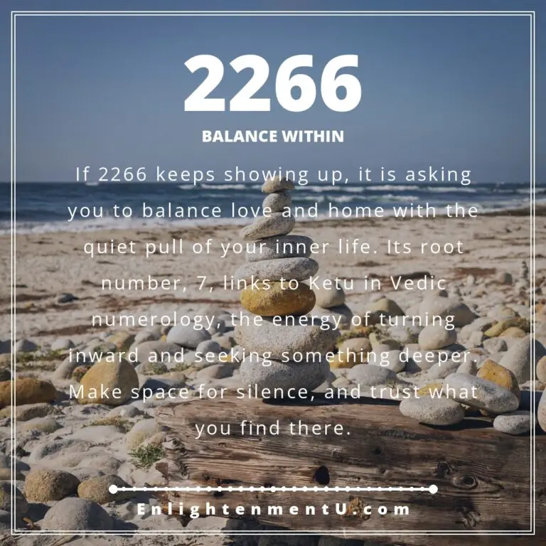 Read more about the article Significato del numero angelico 2266: amore, denaro e intuizione vedica