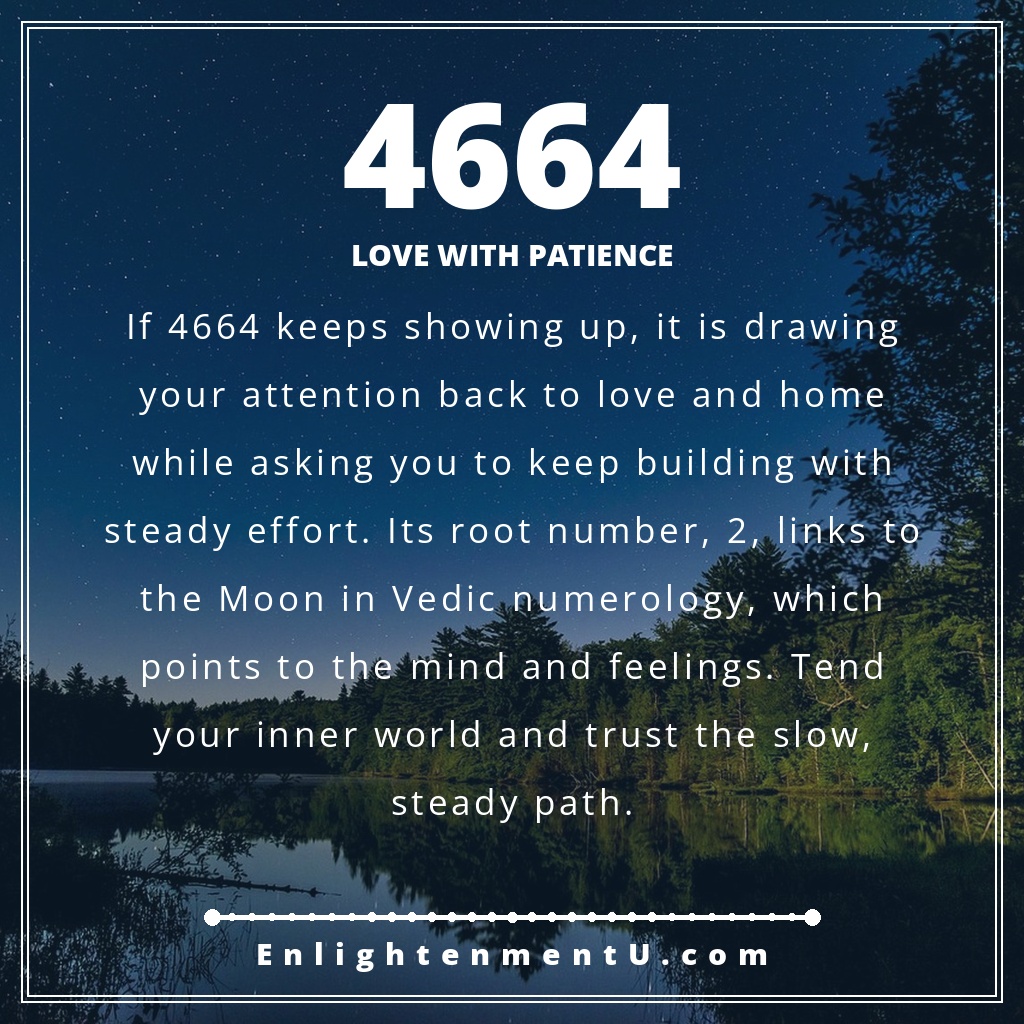 Meaning of seeing 4664 angel number