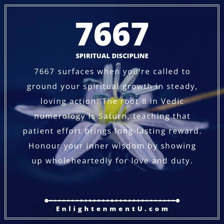 Read more about the article 7667 Angel Number Meaning: Love, Money & Vedic Insight