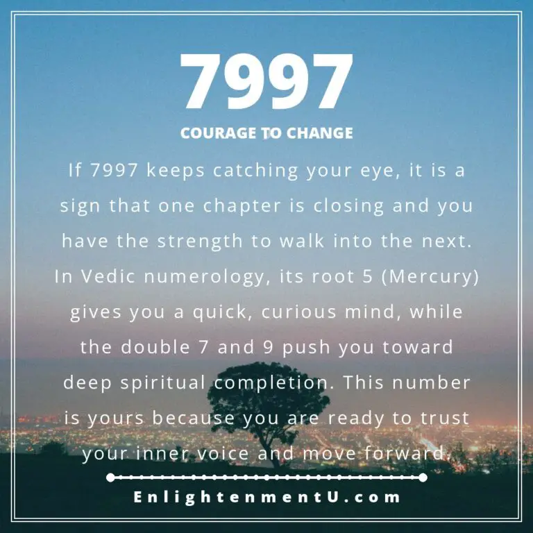 Read more about the article Significato del numero angelico 7997: amore, denaro e visione vedica