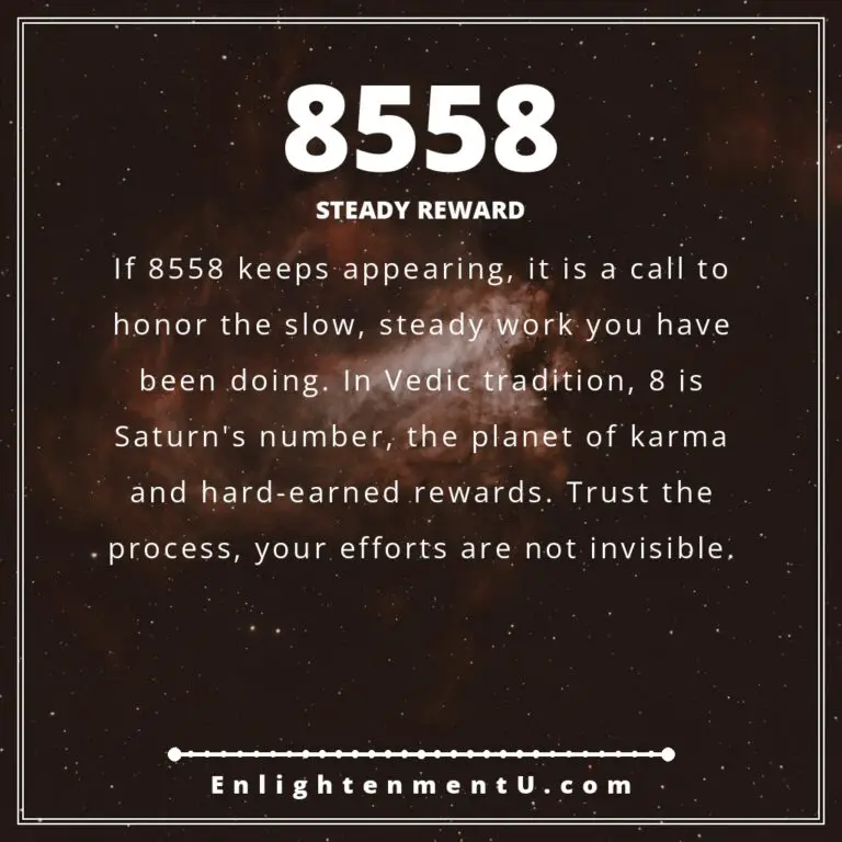 Read more about the article Signification du nombre angÃ©lique 8558 : amour, argent et perspective vÃ©dique
