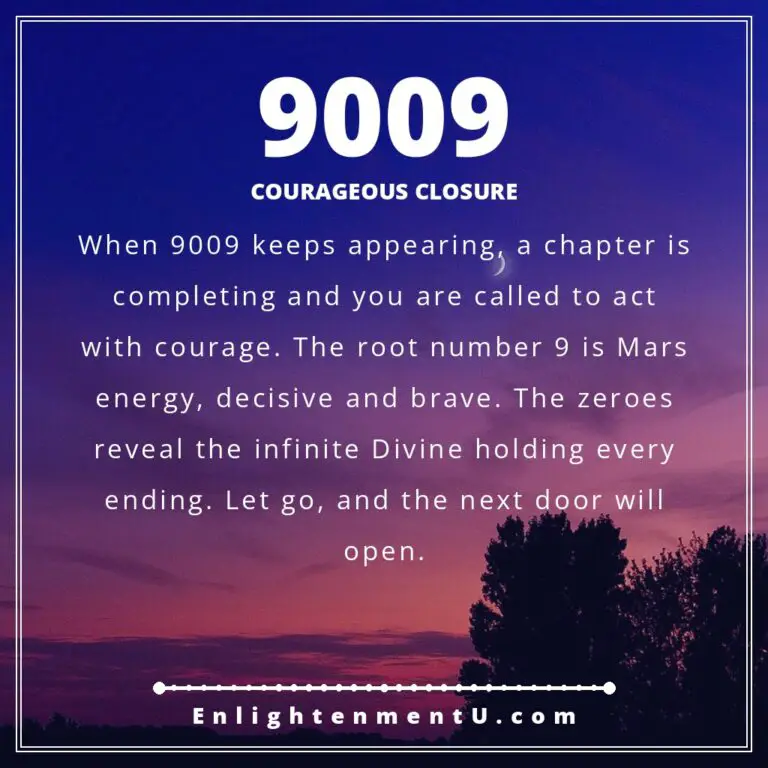 Read more about the article 9009 Angel Number Meaning: Courageous Closure & New Beginnings