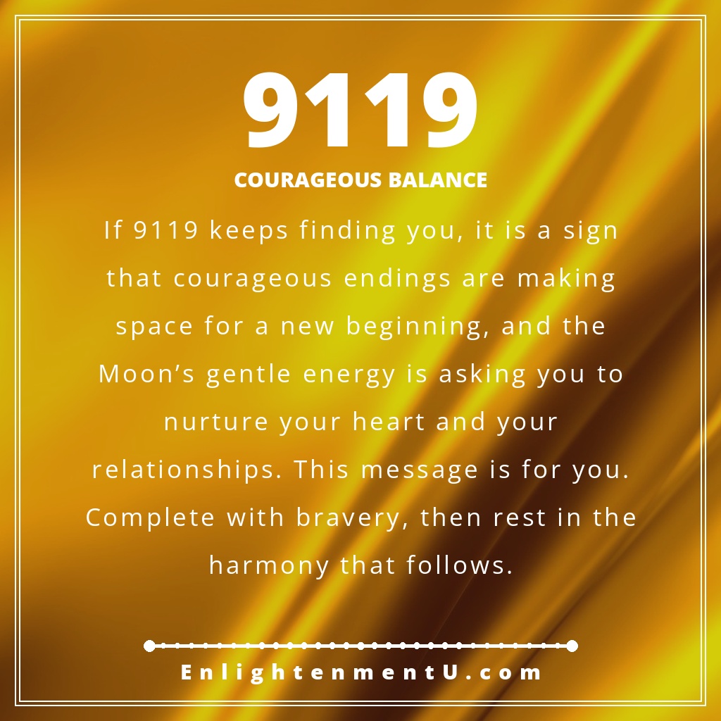 Meaning of seeing 9119 angel number