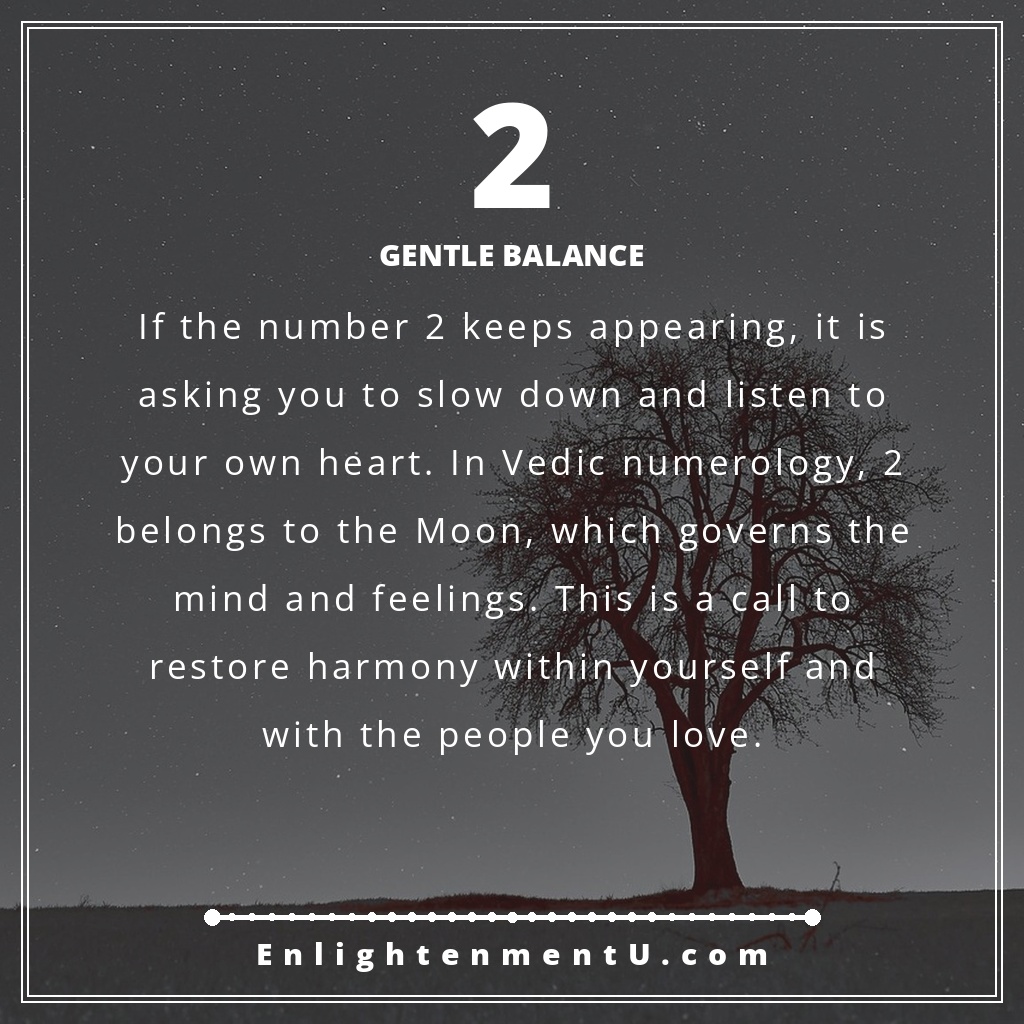 Meaning of seeing 2 angel number