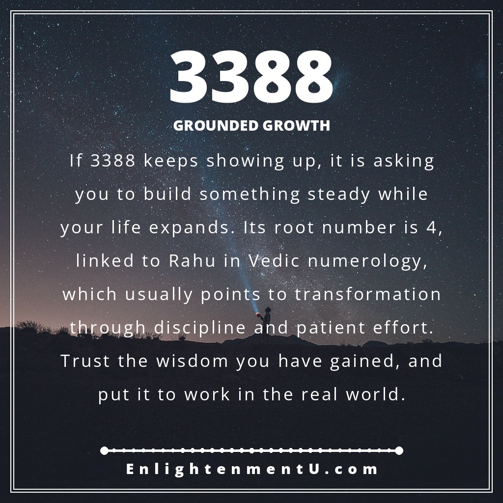 Meaning of seeing 3388 angel number