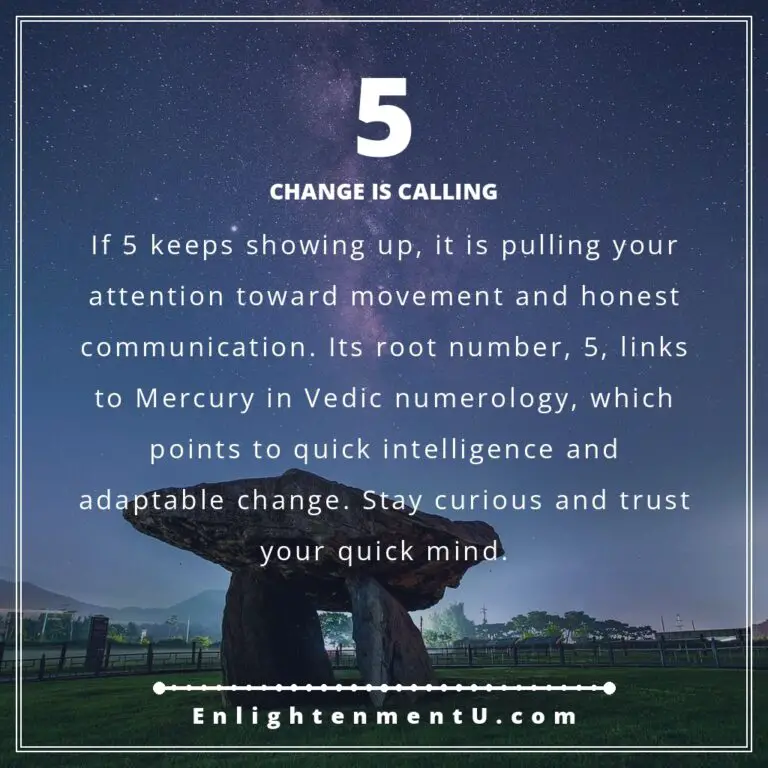 Read more about the article 5 Angel Number Meaning: Change, Freedom & Vedic Insight