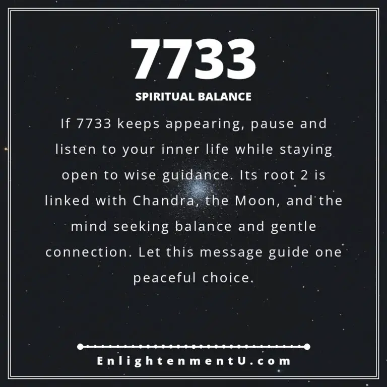 Read more about the article Significado del número angelical 7733: amor, dinero e interpretación védica