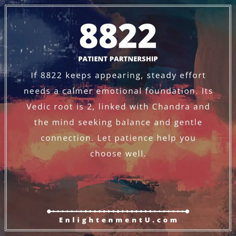Read more about the article 8822 Angel Number Meaning: Love, Money & Vedic Insight