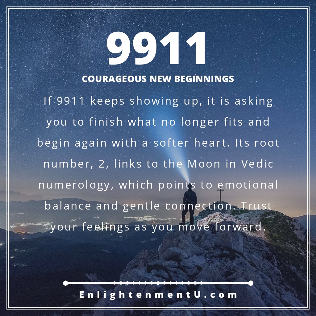 Meaning of seeing 9911 angel number