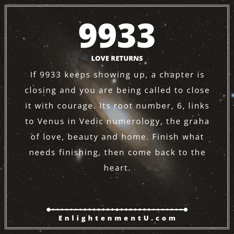 Read more about the article Significato del numero angelico 9933: amore, denaro e intuizione vedica