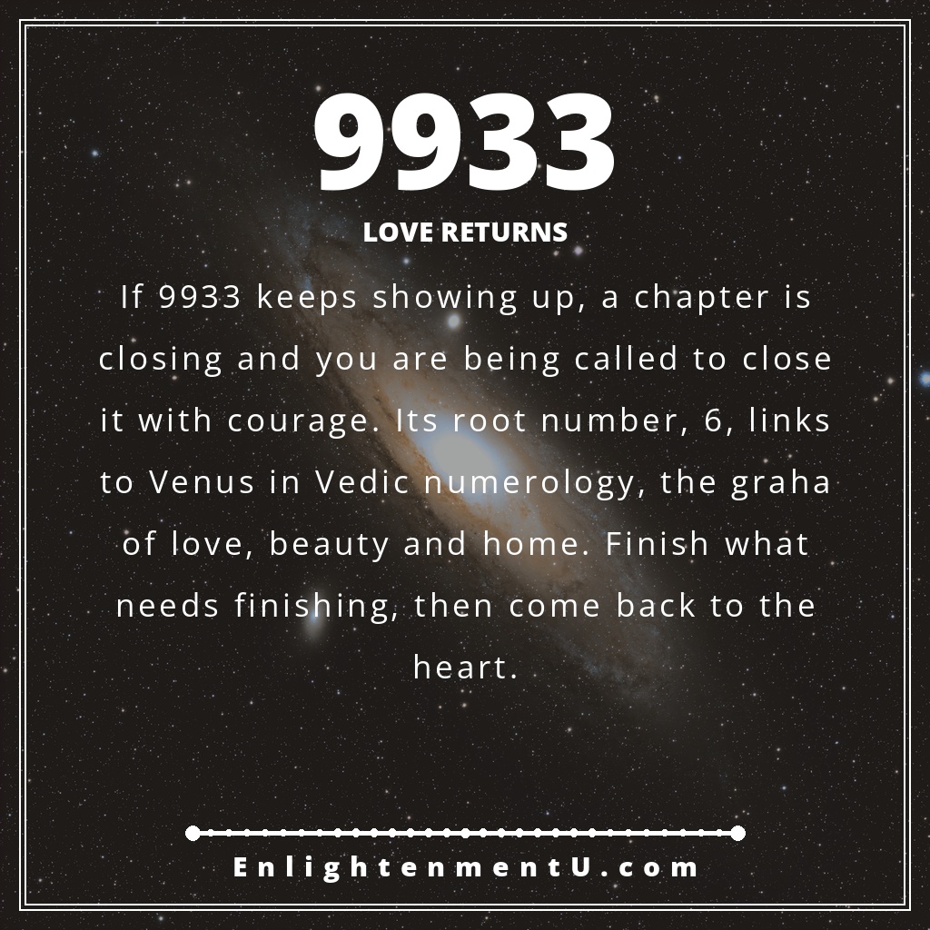 Significado de ver o número de anjo 9933