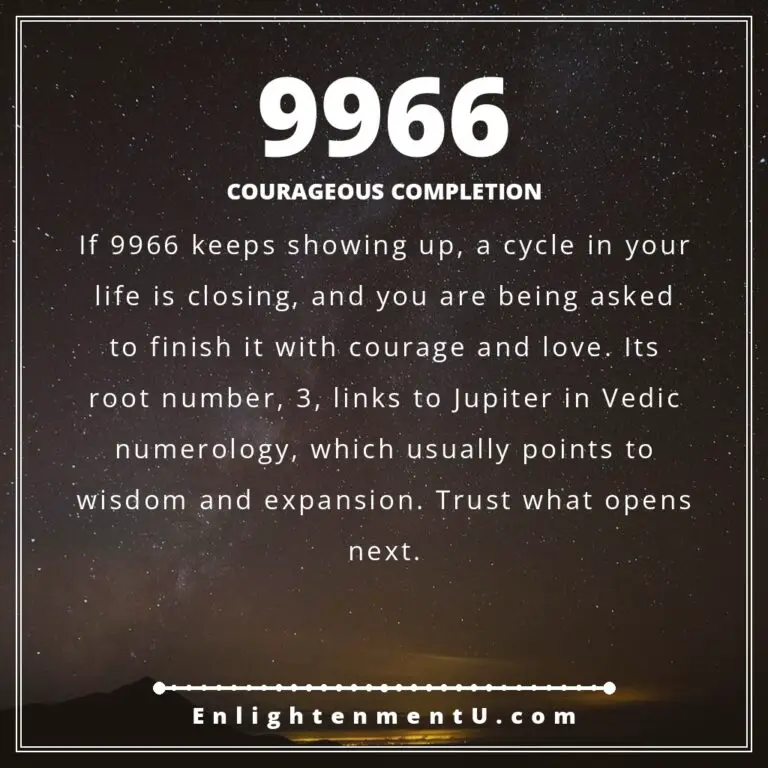 Read more about the article Significato del numero angelico 9966: amore, compimento e intuizione vedica
