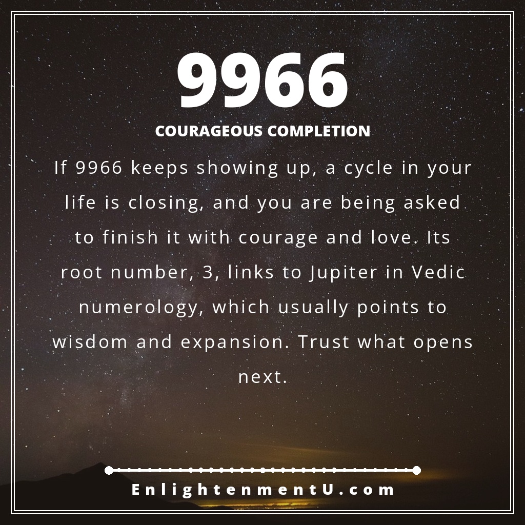 Significado de ver o número de anjo 9966
