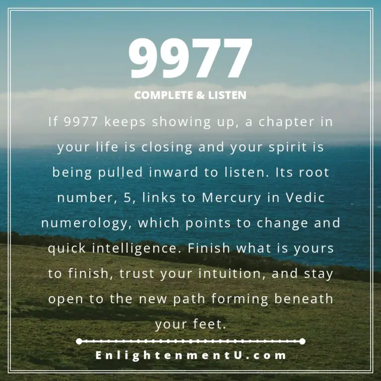 Read more about the article 9977 Angel Number Meaning: Love, Money & Vedic Insight